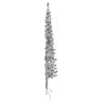 VIDAXL - vidaXL Demi sapin de Noël artificiel mince avec support Argenté 120 cm - vignette
