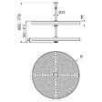 EMUCA - Jeu de plateaux circulaires Shelvo pour meuble de cuisine, pour module de 800 mm, plastique et aluminium, blanc - vignette