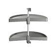 EMUCA - jeu de plateaux rotatifs Shelvo 1/2 lune, pour module de 800mm, plastique et aluminium, Gris - vignette