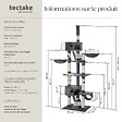 TECTAKE - Arbre à chat HANSI 260 cm gris - vignette