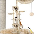 TECTAKE - Arbre à chat HANSI 260 cm beige/blanc - vignette