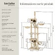 TECTAKE - Arbre à chat HANSI 260 cm beige/blanc - vignette
