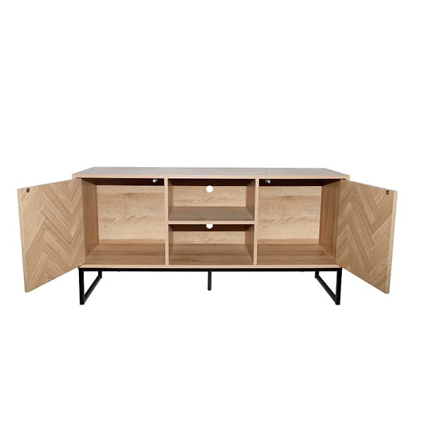 CONCEPT USINE - Buffet effet chevron 2 portes et 2 niches CHEVRON - large