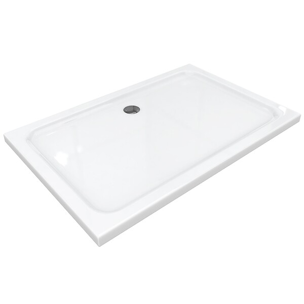 SANIVERRE - SHIMMER Receveur de douche 70 x 100 cm acrylique Blanc + bonde et siphon inclus - Salle de bain - large
