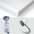 SANIVERRE - SHIMMER Receveur de douche 70 x 150 cm acrylique Blanc + bonde et siphon inclus - Salle de bain - vignette