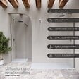 SANIVERRE - HIEMAL Receveur de douche 90 x 140 cm résine Blanc aspect ardoise + bonde incluse - Salle de bain - vignette