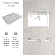 SANIVERRE - SHIMMER STONE Receveur de douche 80 x 120 cm acrylique Blanc effet pierre + bonde et siphon inclus - Salle de bain - vignette