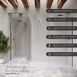 SANIVERRE - HIEMAL Receveur de douche 70 x 150 cm résine Blanc aspect ardoise + bonde incluse - Salle de bain - vignette