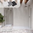 SANIVERRE - HIEMAL Receveur de douche 70 x 150 cm résine Blanc aspect ardoise + bonde incluse - Salle de bain - vignette