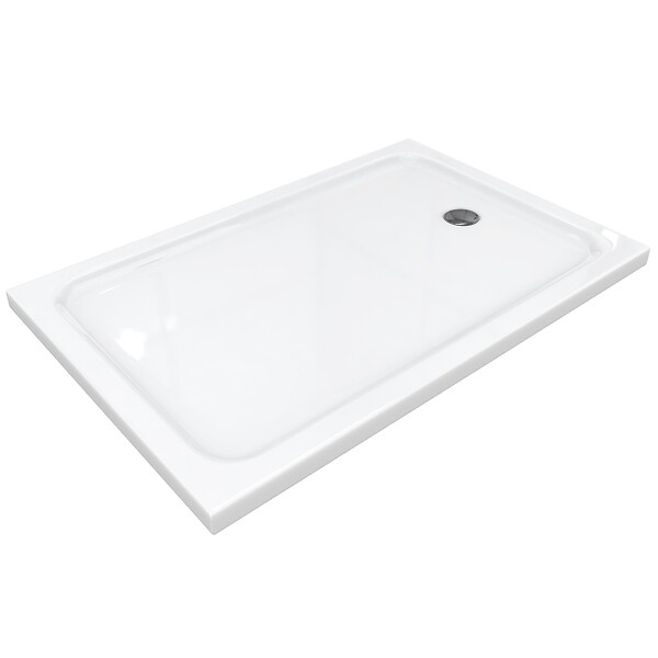 SANIVERRE - SHIMMER Receveur de douche 70 x 170 cm acrylique Blanc + bonde et siphon inclus - Salle de bain - large
