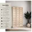 TECTAKE - Étagère bibliothèque Christel 180 x 102 x 23,5cm marron hêtre - vignette