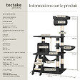 TECTAKE - Arbre à Chat STOKELEY 141 cm noir - vignette