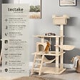 TECTAKE - Arbre à Chat STOKELEY 141 cm beige - vignette
