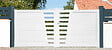 MOREY - Portail PVC semi-ajouré AYDAT - Blanc - 3x1,50m - vignette