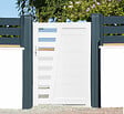 MOREY - Portillon PVC semi-ajouré AYDAT - Blanc - H.150xL.100cm - vignette