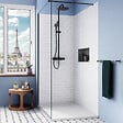 CERAMIA - Ceramia Alda Receveur de douche 120x90cm en pierre de synthèse durable, blanc mat (ALD15-12090B) - vignette