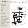 TECTAKE - Arbre à chat MARCEL 141 cm noir - vignette