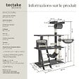 TECTAKE - Arbre à chat MARCEL 141 cm gris - vignette
