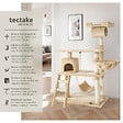 TECTAKE - Arbre à chat beige 141 cm corde de jeu rouleau tunnel plateforme d'observation sisal multiples niveaux - vignette