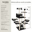 TECTAKE - Arbre à chat LILOU 165 cm noir - vignette
