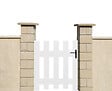 MOREY - Portillon battant PVC Catalpa - Blanc - H.120xL.100cm - vignette