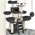 TECTAKE - Arbre à chat GISMO 195 cm gris/blanc - vignette