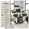 TECTAKE - Arbre à chat GISMO 195 cm gris/blanc - vignette