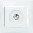 ZENITECH - Prise satéléphonelite encastrée mâle Ø7mm type F Zyna - Blanc - Zenitech - vignette