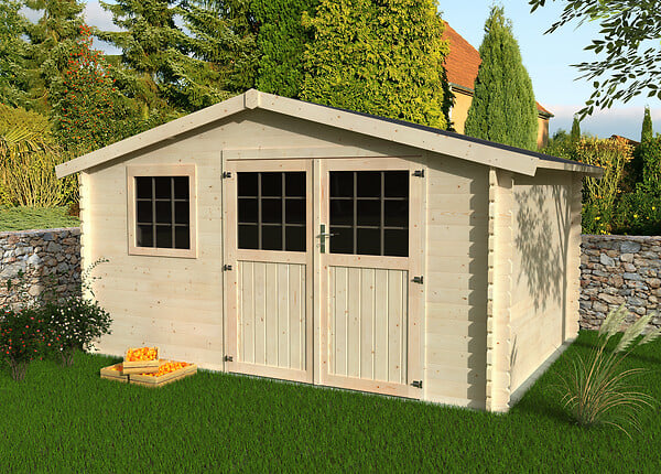 DECOR ET JARDIN - Abri de jardin - Bois - 34mm - SU 10.14m² - Surface hors tout 12.54 m2 - large