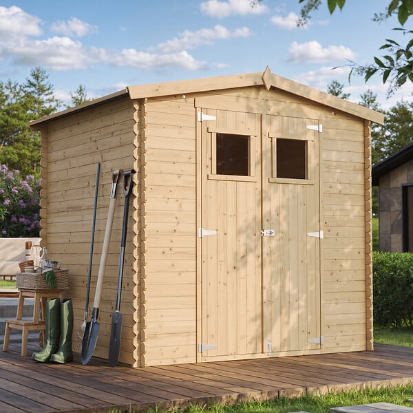 TIMBELA - Abri de jardin en bois - l236xL226xH218 cm / 4.33 m2 - M369 - large