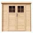 TIMBELA - Abri de jardin en bois - l204xL142xH200cm / 2.22m2 - AVEC SOL TRAITÉ - M311F+M311G - vignette