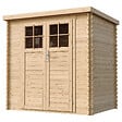 TIMBELA - TIMBELA M311F Abri de jardin en bois - l204xL142xH200cm / 2.22m2 - porte verrouillable de haute qualité - vignette