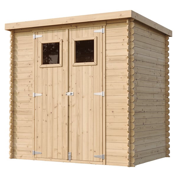 TIMBELA - Abri de jardin en bois - l204xL142xH200cm / 2.22m2 - M311 - large