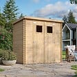 TIMBELA - Abri de jardin en bois - l204xL142xH200cm / 2.22m2 - M311 - vignette