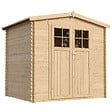TIMBELA - Abri de jardin en bois AVEC SOL TRAITÉ porte verrouillable de haute qualité - Stockage extérieur I236xL226xH218 cm/ 4,33 m2 - M369F+M369G - vignette