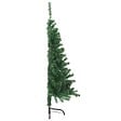 VIDAXL - vidaXL Sapin de Noël artificiel moitié avec support vert 120 cm PVC - vignette