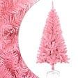 VIDAXL - vidaXL Sapin de Noël artificiel avec support rose 150 cm PVC - vignette