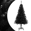 VIDAXL - vidaXL Sapin de Noël artificiel avec support noir 150 cm PVC - vignette