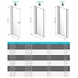 THALASSOR - SINA 100 S - Porte de douche pivotante réglable de 95,5 à 98 cm - vignette