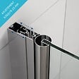 THALASSOR - SINA 80 M - Porte de douche pivotante réglable de 77,6 à 80,1 cm - vignette