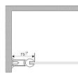 THALASSOR - SINA 80 M - Porte de douche pivotante réglable de 77,6 à 80,1 cm - vignette