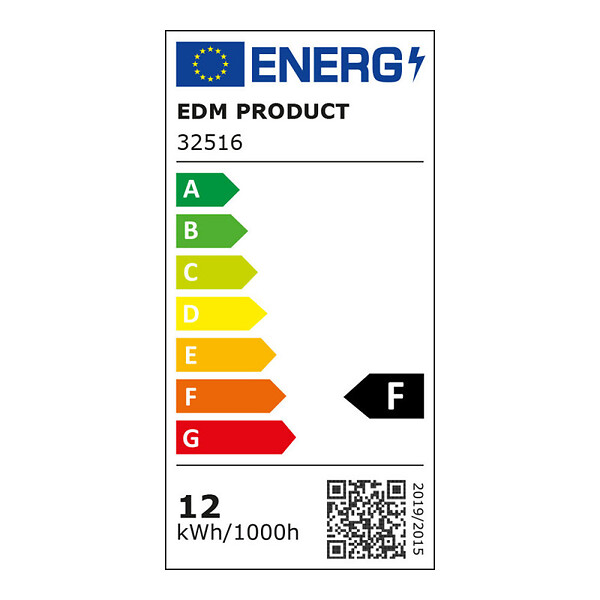 EDM - Plafonnier Circulaire Extra-Plat 12W 1660lm (100W) - Blanc du Jour 6500K - large
