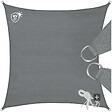 TECTAKE - Voile d'ombrage carrée, gris gris - vignette