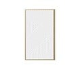 AURLANE - Pare baignoire pivotant 140x80 cm HINATA - style Japandi géométrique - Cadre effet bois - Verre 5 mm - vignette