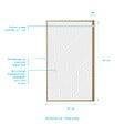AURLANE - Pare baignoire pivotant 140x80 cm HINATA - style Japandi géométrique - Cadre effet bois - Verre 5 mm - vignette