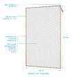 AURLANE - Paroi de douche 120x200 HINATA - Style Japandi Geometrique - Cadre Effet Bois - Verre 6mm - vignette