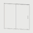 KASSANDRA - Paroi de douche fixe + Porte coulissante BELLA 125 cm Paroi latérale : 77 - 79 cm - vignette
