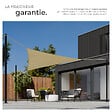 TECTAKE - Voile d'ombrage triangulaire, beige beige - vignette