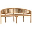 VIDAXL - vidaXL Banc de jardin en forme de banane 180 cm bois de teck solide - vignette