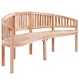 VIDAXL - vidaXL Banc de jardin en forme de banane 200 cm bois de teck solide - vignette